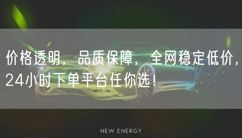 价格透明，品质保障，全网稳定低价，24小时下单平台任你选！
