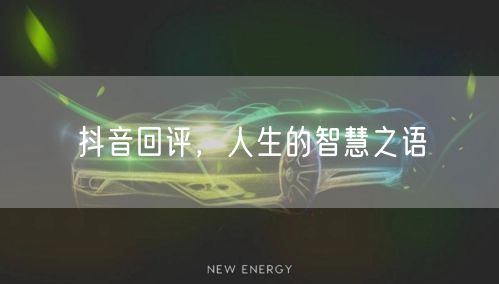 抖音回评，人生的智慧之语