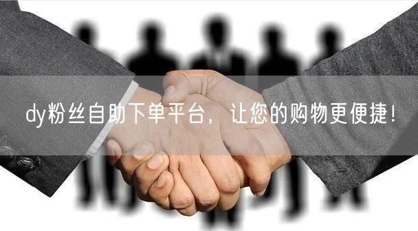 dy粉丝自助下单平台，让您的购物更便捷！