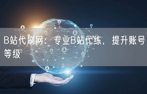 B站代刷网：专业B站代练，提升账号等级