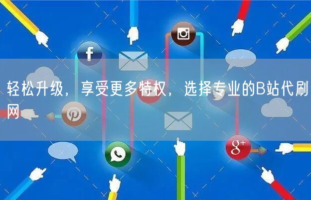 轻松升级，享受更多特权，选择专业的B站代刷网