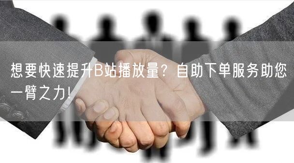 想要快速提升B站播放量？自助下单服务助您一臂之力！