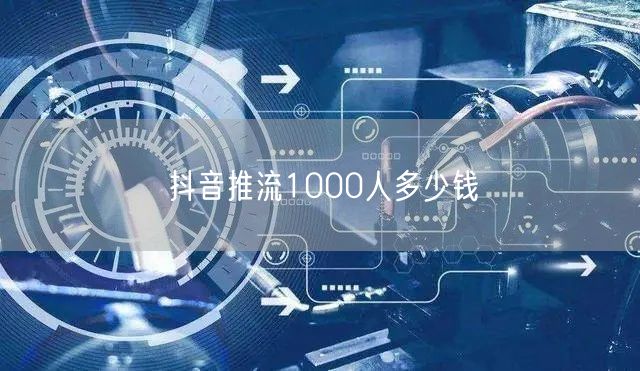 抖音推流1000人多少钱