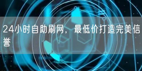 24小时自助刷网，最低价打造完美信誉