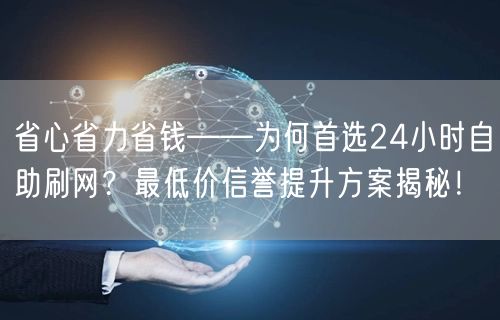 省心省力省钱——为何首选24小时自助刷网？最低价信誉提升方案揭秘！