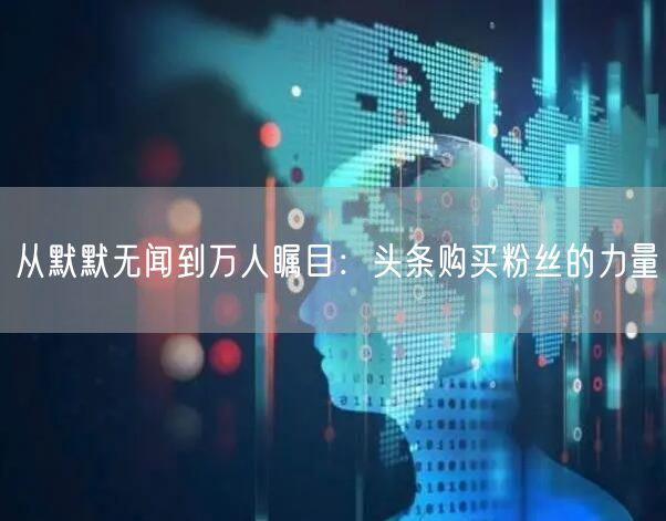 从默默无闻到万人瞩目：头条购买粉丝的力量