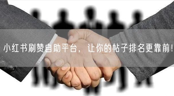 小红书刷赞自助平台，让你的帖子排名更靠前！