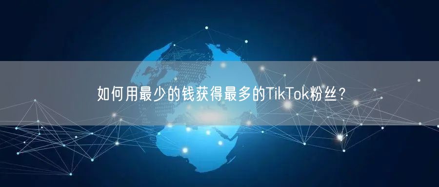 如何用最少的钱获得最多的TikTok粉丝？