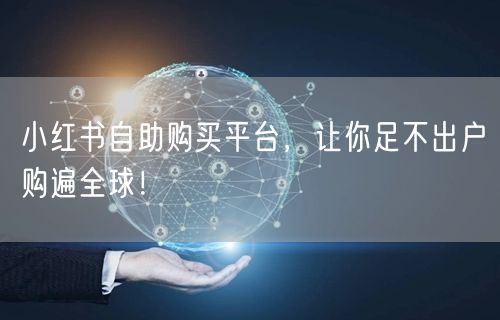 小红书自助购买平台，让你足不出户购遍全球！