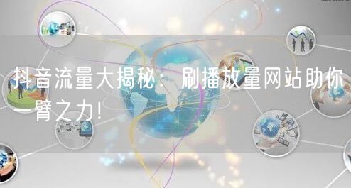 抖音流量大揭秘：刷播放量网站助你一臂之力！