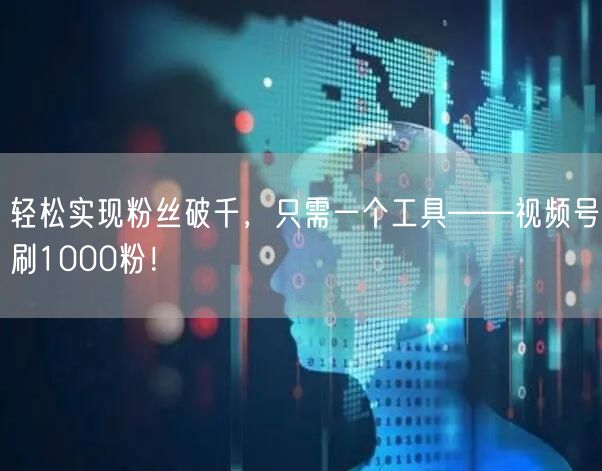 轻松实现粉丝破千，只需一个工具——视频号刷1000粉！