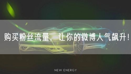 购买粉丝流量，让你的微博人气飙升！