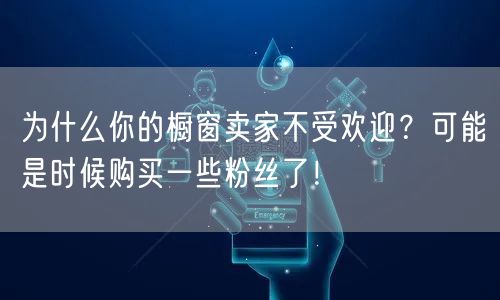 为什么你的橱窗卖家不受欢迎？可能是时候购买一些粉丝了！