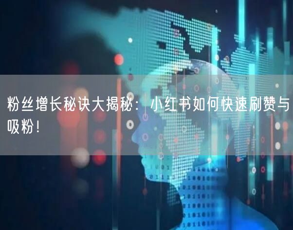 粉丝增长秘诀大揭秘：小红书如何快速刷赞与吸粉！