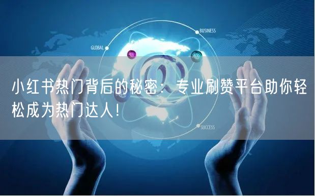 小红书热门背后的秘密：专业刷赞平台助你轻松成为热门达人！