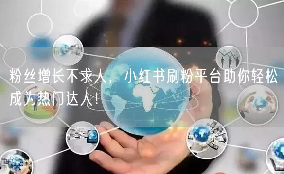 粉丝增长不求人，小红书刷粉平台助你轻松成为热门达人！
