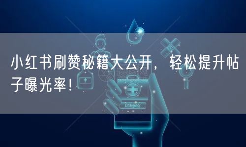 小红书刷赞秘籍大公开，轻松提升帖子曝光率！