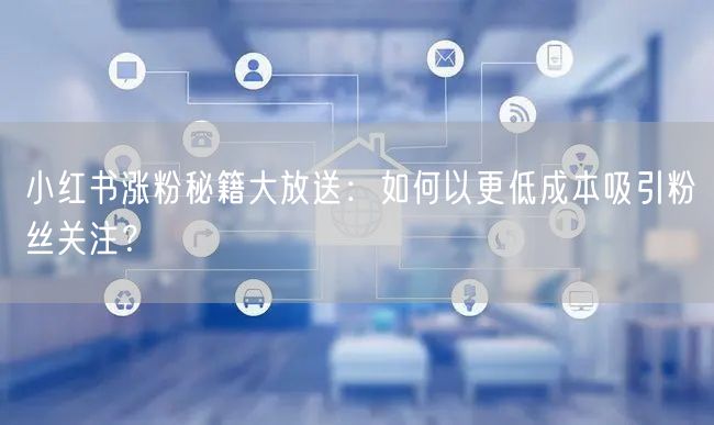 小红书涨粉秘籍大放送：如何以更低成本吸引粉丝关注？