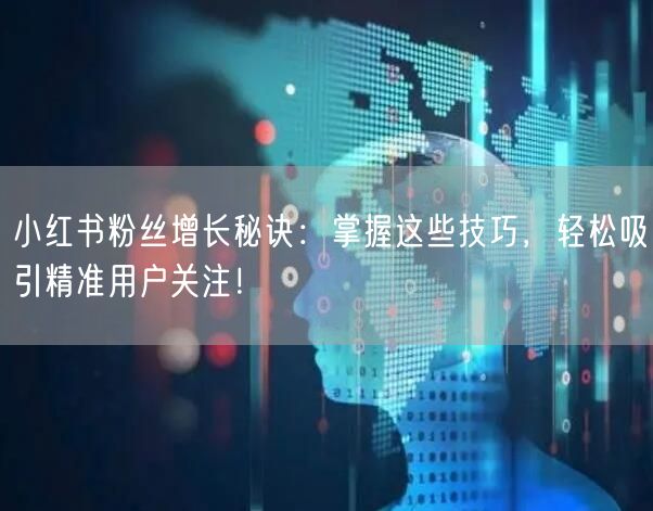 小红书粉丝增长秘诀：掌握这些技巧，轻松吸引精准用户关注！