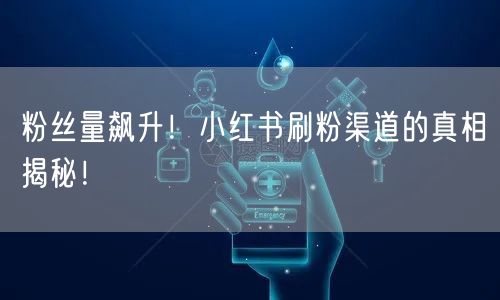 粉丝量飙升！小红书刷粉渠道的真相揭秘！