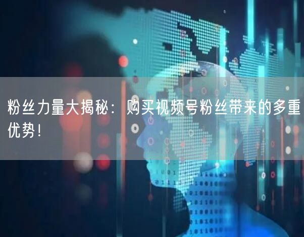粉丝力量大揭秘：购买视频号粉丝带来的多重优势！