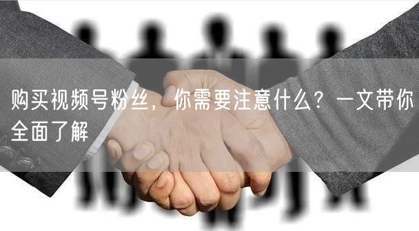 购买视频号粉丝，你需要注意什么？一文带你全面了解