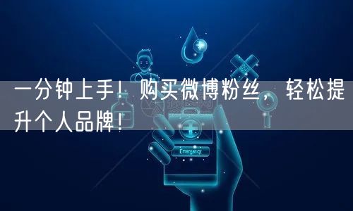 一分钟上手！购买微博粉丝，轻松提升个人品牌！