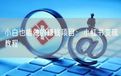 小白也能做的赚钱项目：小红书变现教程