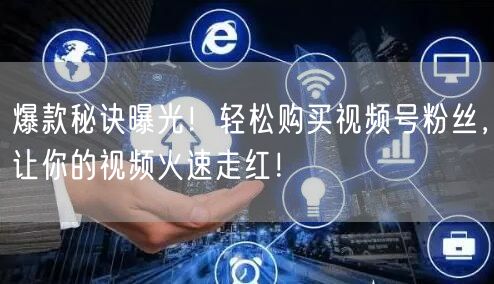爆款秘诀曝光！轻松购买视频号粉丝，让你的视频火速走红！