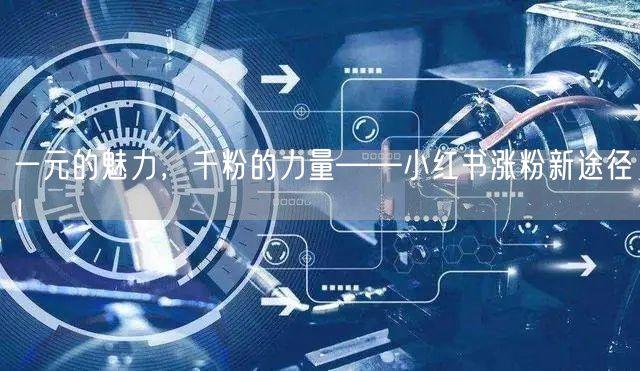 一元的魅力，千粉的力量——小红书涨粉新途径！