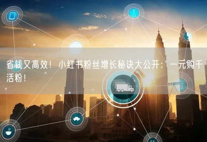 省钱又高效！小红书粉丝增长秘诀大公开：一元购千活粉！