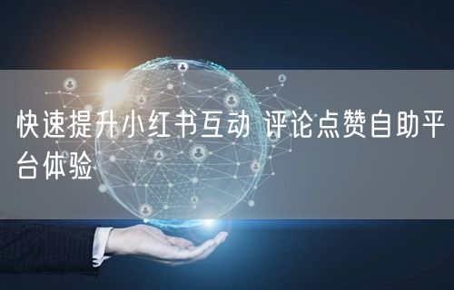 快速提升小红书互动 评论点赞自助平台体验