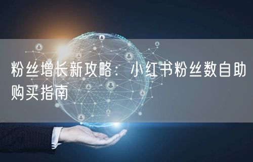 粉丝增长新攻略：小红书粉丝数自助购买指南