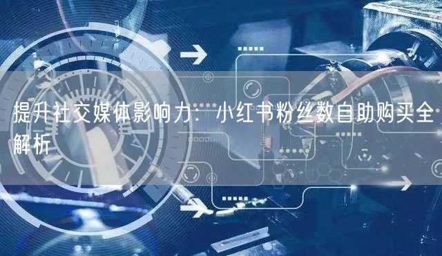 提升社交媒体影响力：小红书粉丝数自助购买全解析