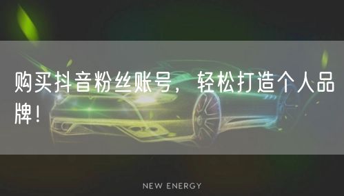 购买抖音粉丝账号，轻松打造个人品牌！
