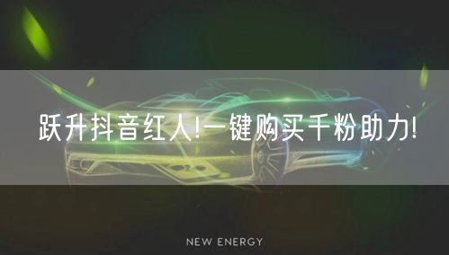 跃升抖音红人!一键购买千粉助力!