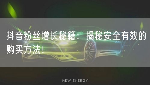 抖音粉丝增长秘籍：揭秘安全有效的购买方法！