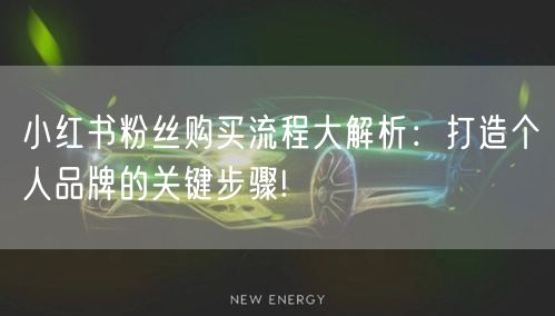 小红书粉丝购买流程大解析：打造个人品牌的关键步骤!