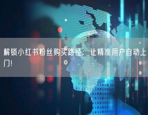 解锁小红书粉丝购买路径：让精准用户自动上门!