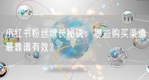 小红书粉丝增长秘诀：哪些购买渠道最靠谱有效？