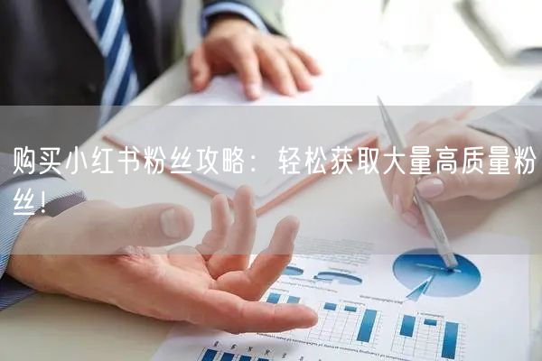 购买小红书粉丝攻略：轻松获取大量高质量粉丝！