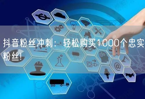 抖音粉丝冲刺：轻松购买1000个忠实粉丝!