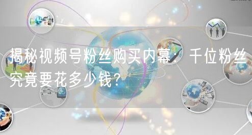 揭秘视频号粉丝购买内幕：千位粉丝究竟要花多少钱？