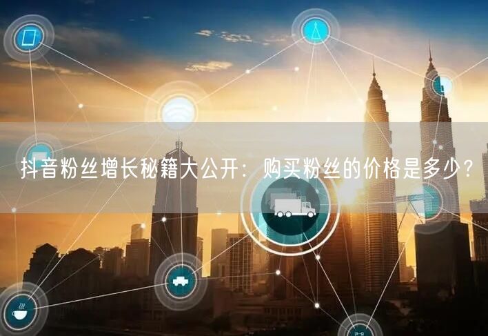 抖音粉丝增长秘籍大公开：购买粉丝的价格是多少？