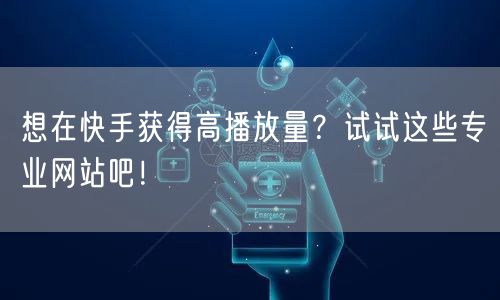 想在快手获得高播放量？试试这些专业网站吧！