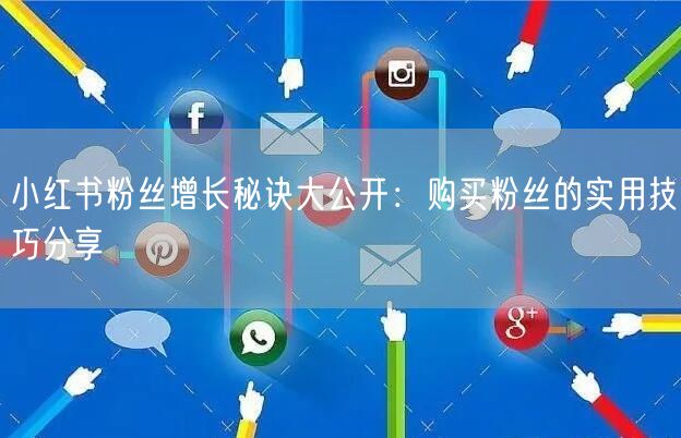 小红书粉丝增长秘诀大公开：购买粉丝的实用技巧分享