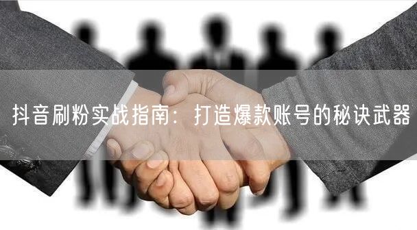 抖音刷粉实战指南：打造爆款账号的秘诀武器