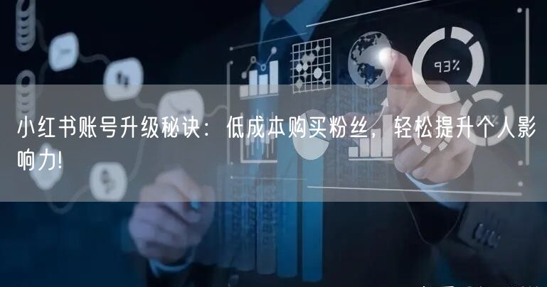 小红书账号升级秘诀：低成本购买粉丝，轻松提升个人影响力!