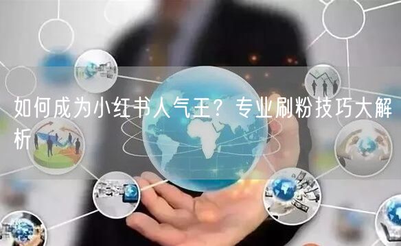 如何成为小红书人气王？专业刷粉技巧大解析