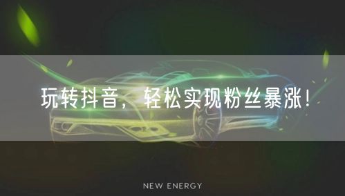 玩转抖音，轻松实现粉丝暴涨！